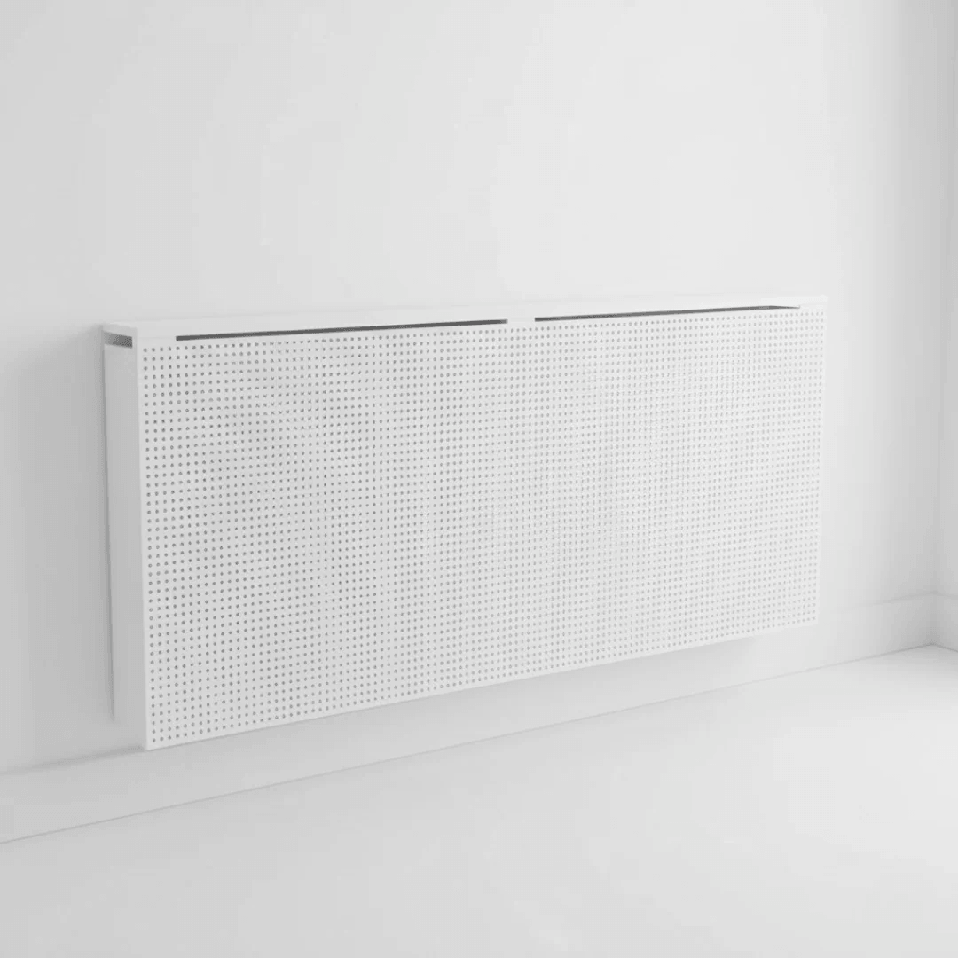 White radiator on a white wall