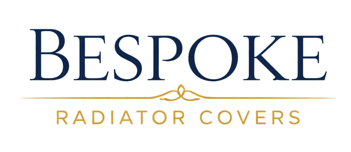Bespoke Radiator Covers logo with blue and gold text on a white background