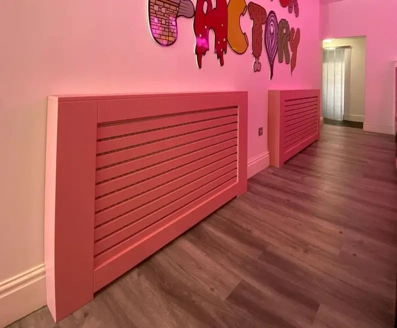 Elegant Pink Radiator Cover – Modern Decorative Design