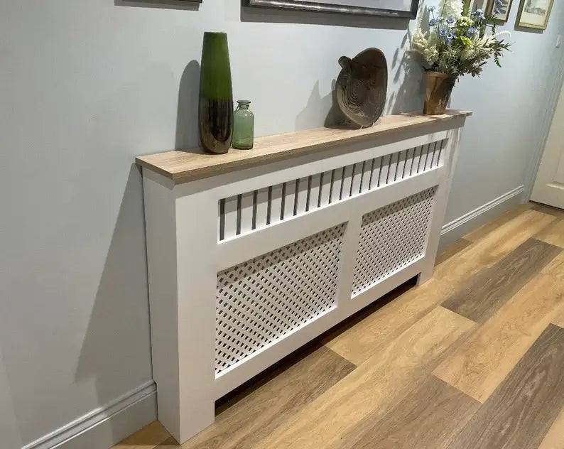 Handmade Randle Oak Veneer Radiator Cover – Bespoke MDF Cabinet