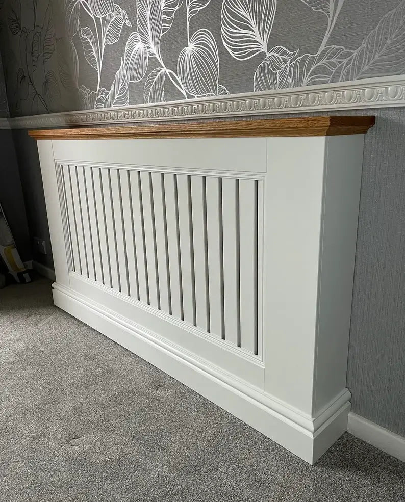 The Rhiannon Oak Top Radiator Cover – Bespoke Made to Measure