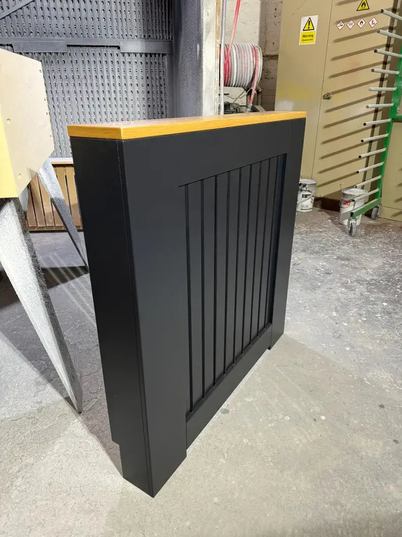 Black Oak Radiator Cover – Modern Wood Finish Design