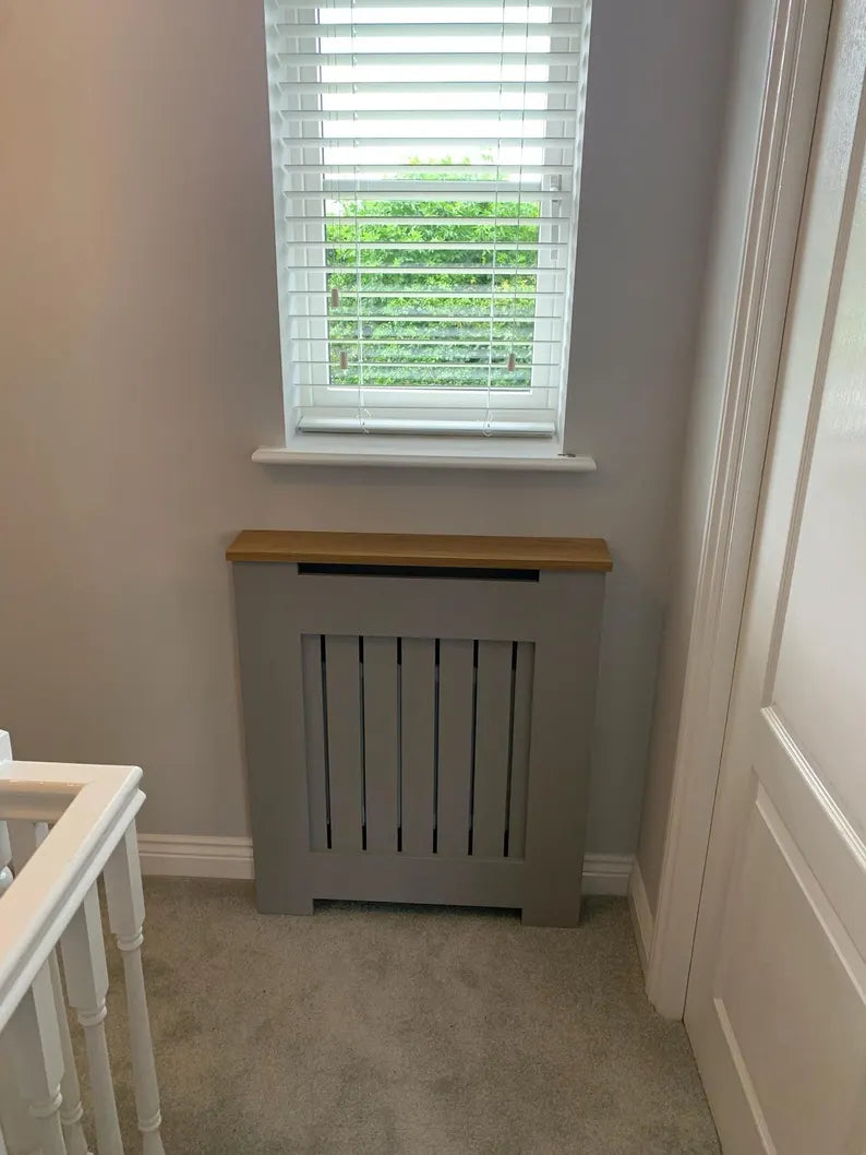 Made to Measure Radiator Cover with Oak Top | Bespoke Cabinet