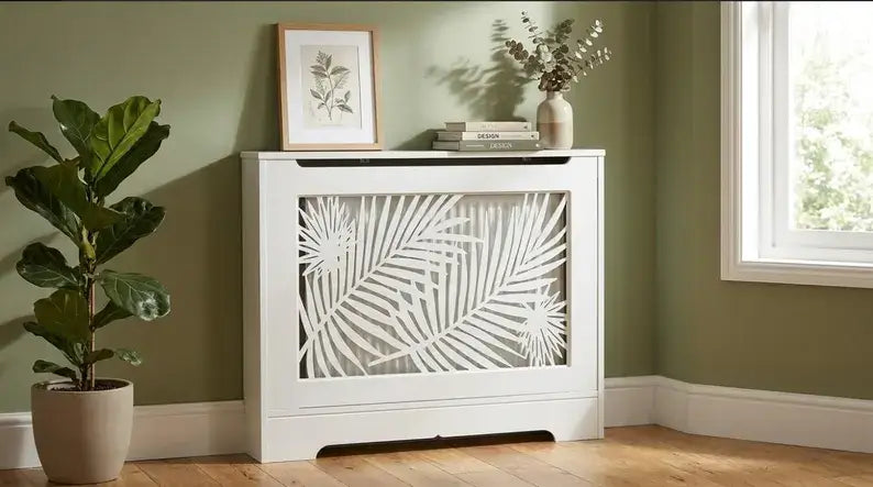 White Made to Measure Radiator Cover – Bespoke Design