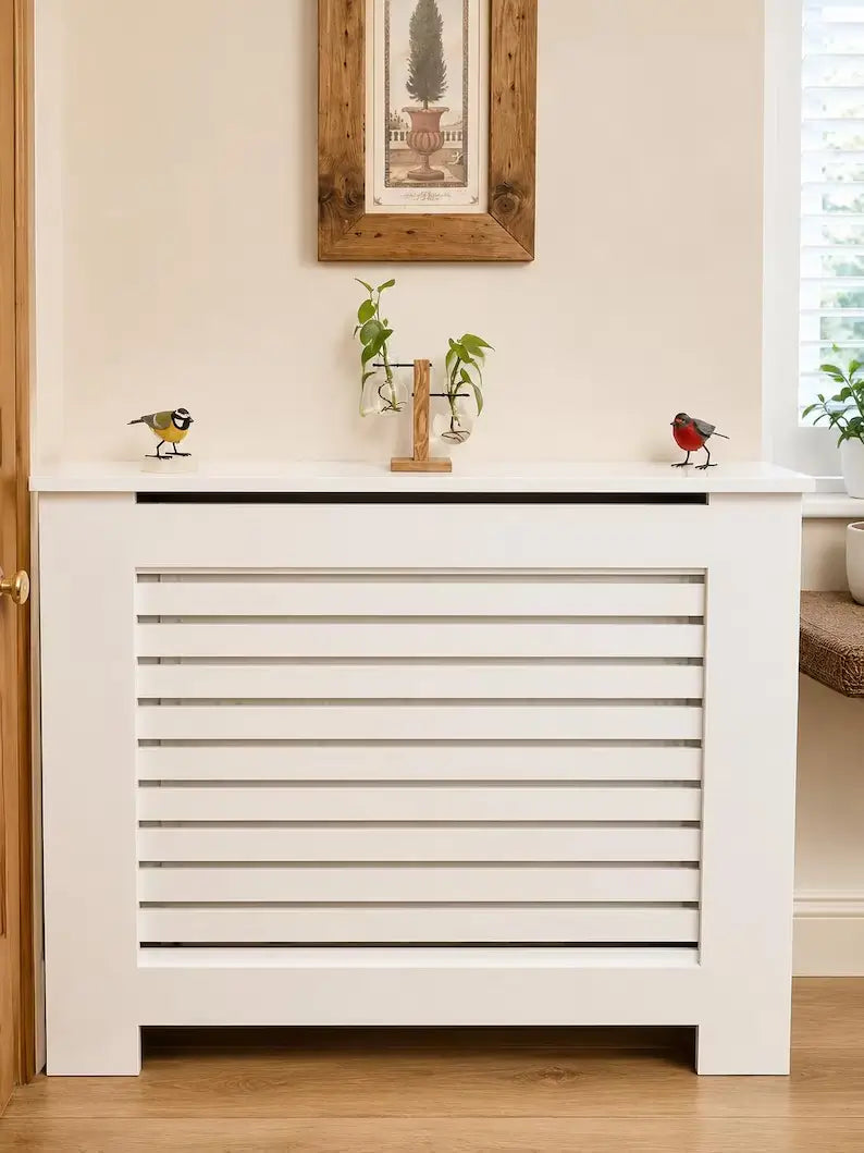 Bespoke Horizontal Slat Radiator Cover – Handmade MDF Cabinet