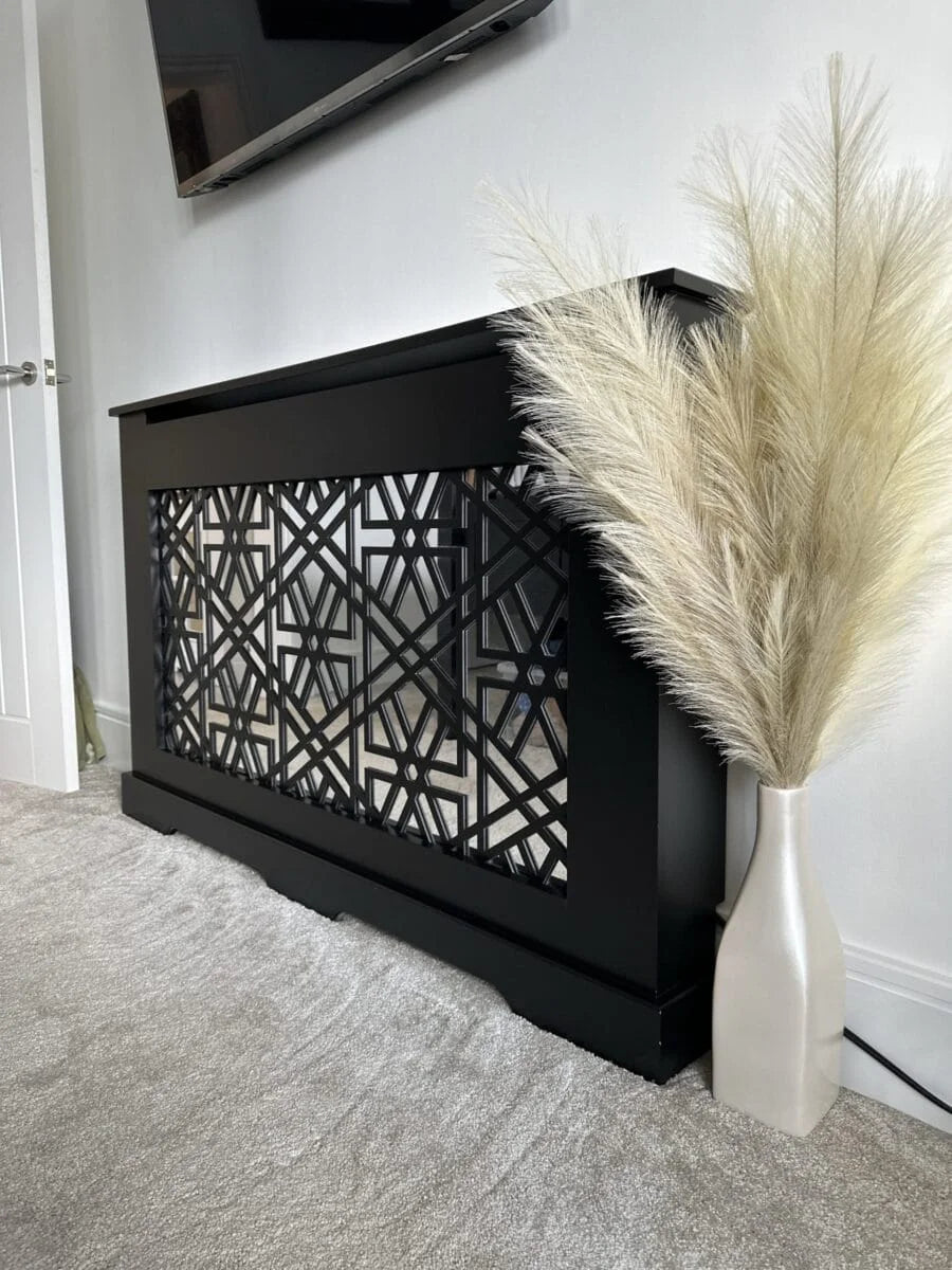 Abstract Mirrored Radiator Cover – Luxury Modern Decorative Radiator Cabinet
